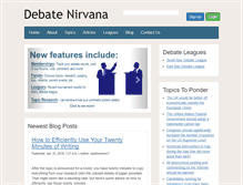 Tablet Screenshot of debatenirvana.com